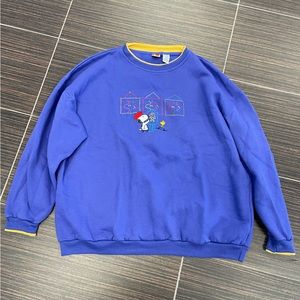 Vintage 90s Peanuts Snoopy Purple Crewneck